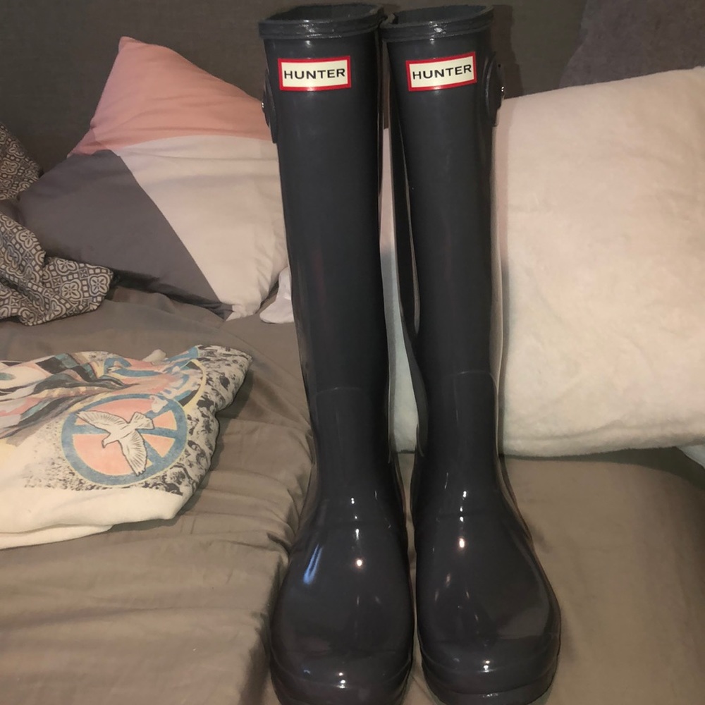 Hunter rain boots tall
